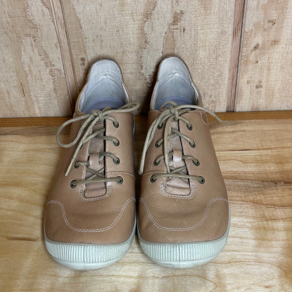 KEEN Womens Lorelai II Leather Lace Up Comfort Sneaker Shoes Size 7.5 Brick Dust - Picture 2 of 8